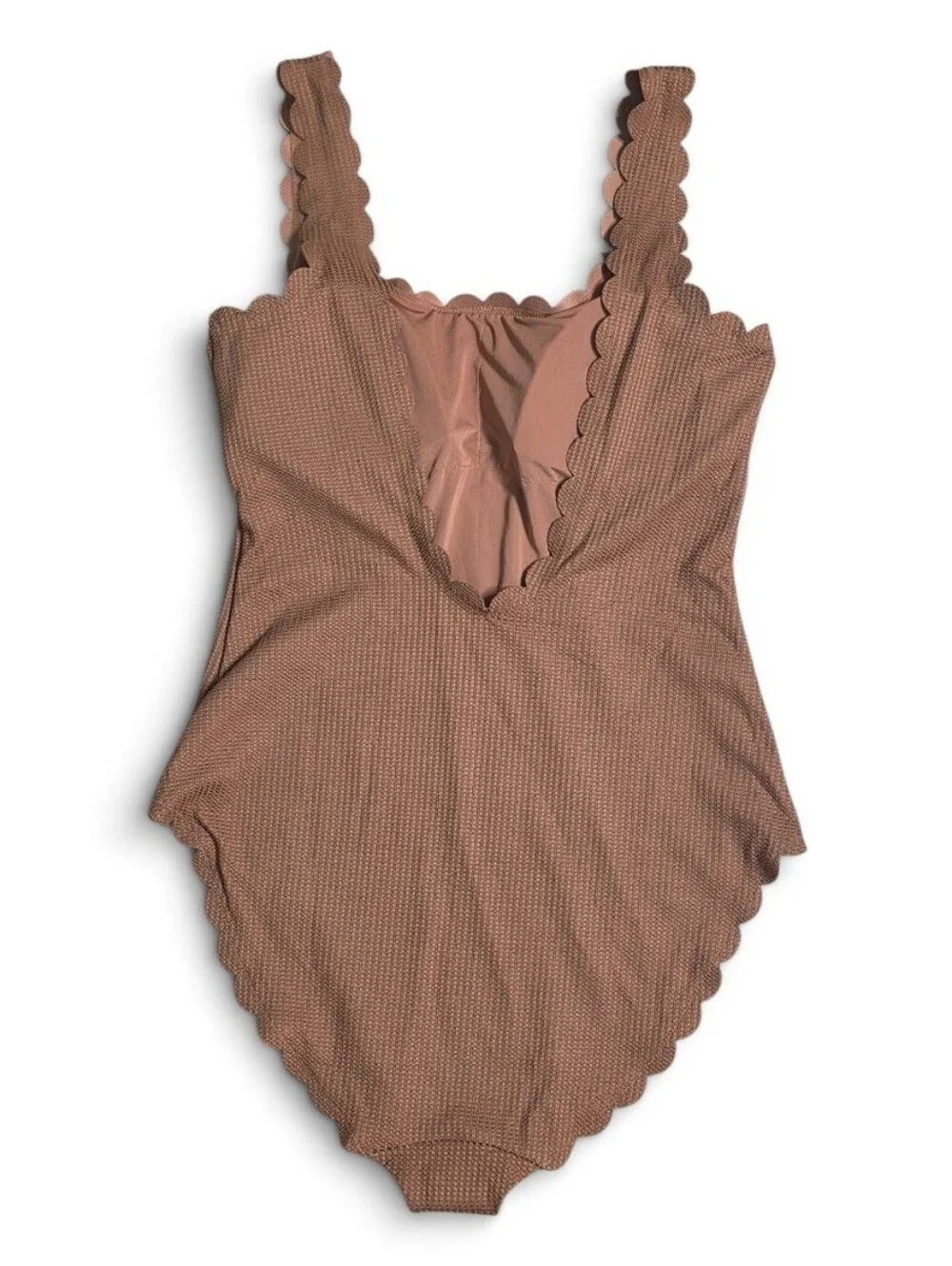 Aerie Waffle Scalloped One Piece Swimsuit Size XL Long